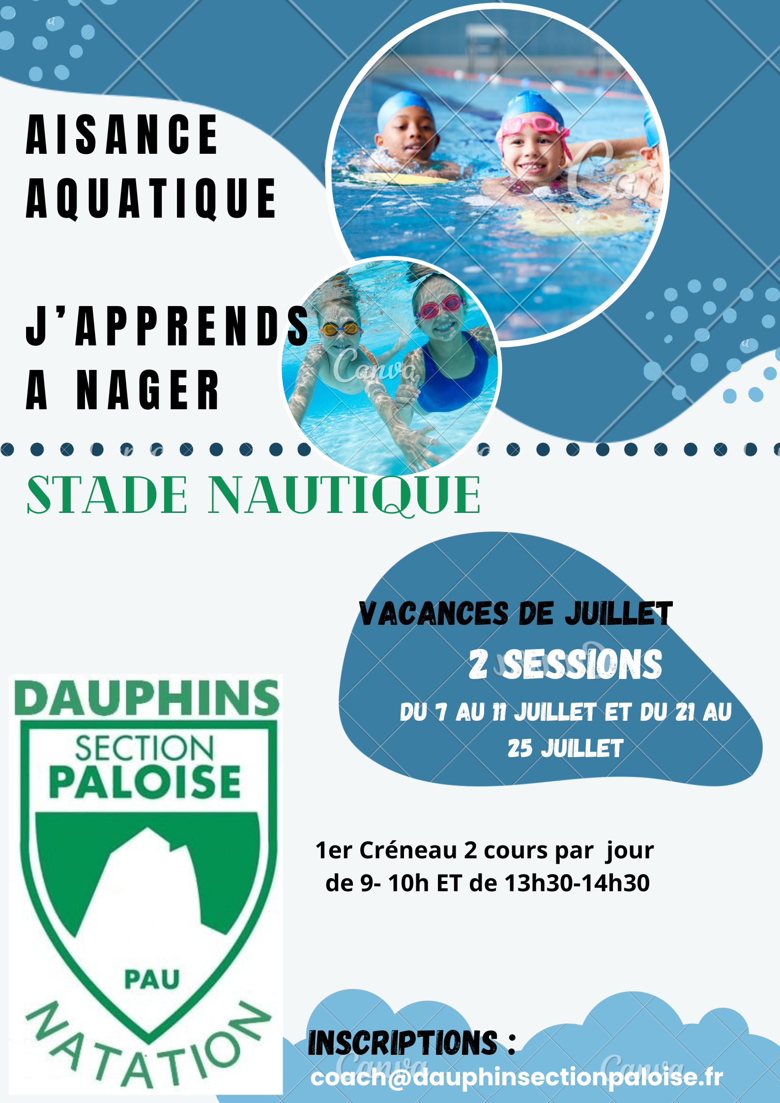 OPÉRATION J&rsquo;APPRENDS A NAGER et AISANCE AQUATIQUE