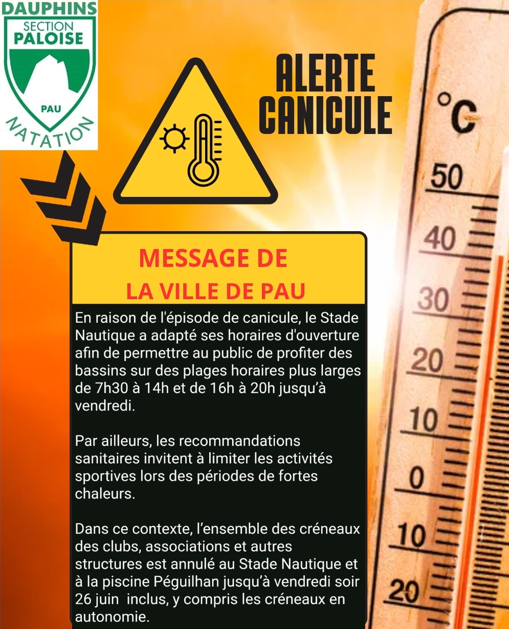 ❌ COURS ANNULES DU LUNDI 22 AU VENDREDI 26 ❌